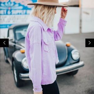Dressed in lala lavender trucker jacket